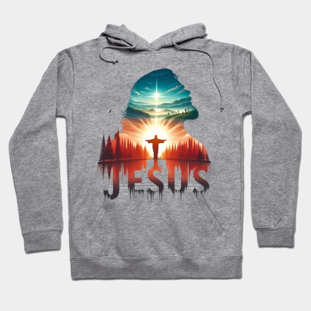 Christian Tshirt Design Siluet Jesus Christ Hoodie by Javacustoms